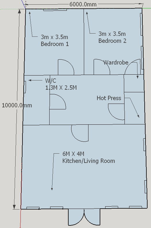 10m x 6m TwoBedroom Home Abwood Homes