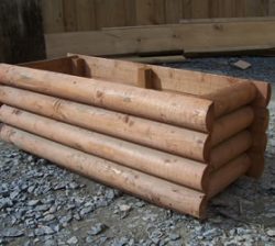 Timber Planter with round timber