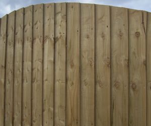 vertical arch overlapping fencing