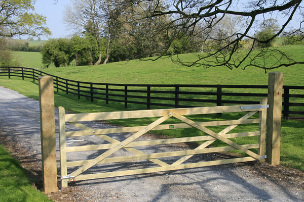 Wooden timber farm gates